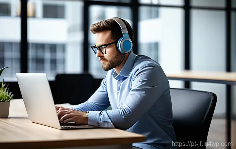 직장 내 인지적 자원 관리 워크숍 - **Prompt: Focused Professional in a Modern Office**
    "A young adult, professionally dressed in sm...