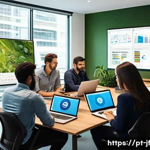 프로젝트 관리와 인지적 자원 전략 - A modern office scene in São Paulo, Brazil, showing a diverse team of young professionals collaborat...